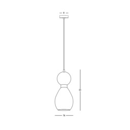 Galara Slim Pendant Ceiling Light Sandy Black-Brass-Black Marble 1XE14 - thumbnail 5