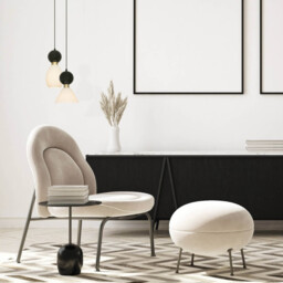 Galara Slim Pendant Ceiling Light Sandy Black-Brass-Black Marble 1XE14 - thumbnail 3