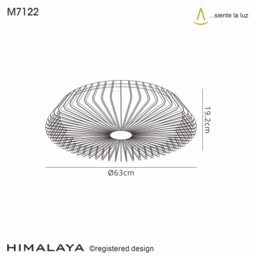 Himalaya LED Dimmable Ceiling Light & 35W DC Fan, Remote Control, APP & Alexa/Google Voice Control, Silver - thumbnail 2
