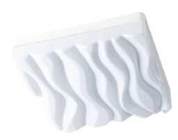 Arena Flush Ceiling Light Medium Square 36W LED IP44 3000K, 3240lm, Matt White, White Acrylic
