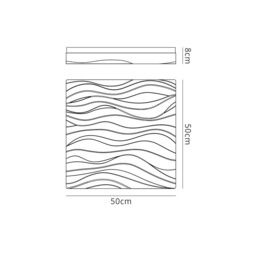 Arena Flush Ceiling Light Medium Square 36W LED IP44 3000K, 3240lm, Matt White, White Acrylic - thumbnail 2