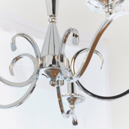 Kora 5 Light Multi Arm Ceiling Pendant Candle Chrome, E14 - thumbnail 5