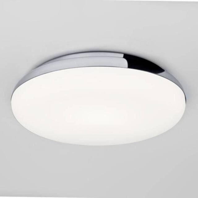 Altea 300 1 Light Bathroom Flush Ceiling Light Polished Chrome IP44, E27