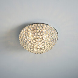 Chryla 3 Light Bathroom Flush Ceiling Light Chrome, Clear Crystal Detail IP44, G9 - thumbnail 5