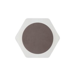 Altona Base Wall Lamp, 12W LED 3000K 498lm, 15cm Round 19cm Horizontal Hexagonal Centre, Coffee, Acrylic Frosted Diffuser - thumbnail 3