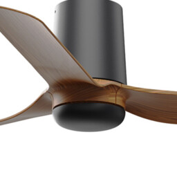 Mini Punt Tub 90cm Ceiling Fan Black, Dark Wood Blades - thumbnail 3