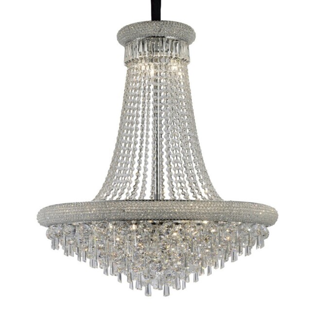 Alexandra Ceiling Pendant Chandelier 18 Light Polished Chrome, Crystal - image 1