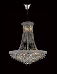 Alexandra Ceiling Pendant Chandelier 18 Light Polished Chrome, Crystal - thumbnail 2