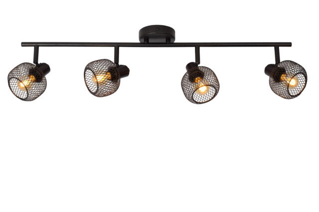 Maren Retro Ceiling Spotlight Bar - 4xE14 - Black - image 1