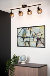 Maren Retro Ceiling Spotlight Bar - 4xE14 - Black - thumbnail 5