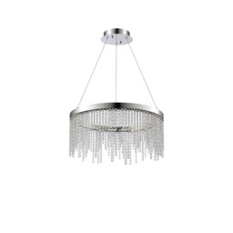 Bano Round Dimmable Pendant 29W LED, 4000K, 3500lm, Polished Chrome / Crystal Chain, 3yrs Warranty - thumbnail 5