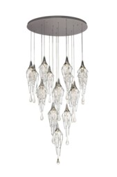 Italy Ceiling Cluster Pendant Round 5M, 18 x GU10, Polished Chrome