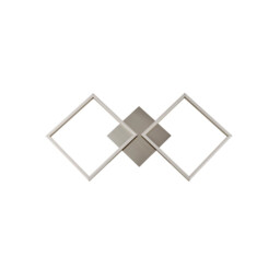 Art 2 Light Square Led Wall, Flush Fitting - Satin Silver - thumbnail 2