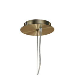Ninette Pendant 4 Light E27 With Black Shades Antique Brass - thumbnail 3