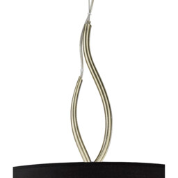 Ninette Pendant 4 Light E27 With Black Shades Antique Brass - thumbnail 5