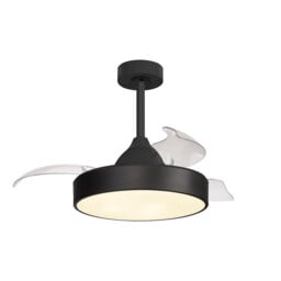 Alaska 45W LED Dimmable Ceiling Light With Built-In 25W DC Fan, 2700-5000K Remote & APP Control, 2500lm, Black, 5yrs Warranty - thumbnail 1