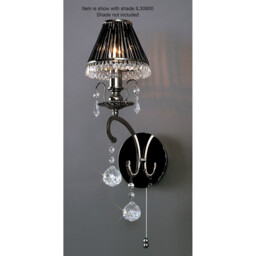 Pescara Wall Lamp E14 Black Chrome/Crystal - thumbnail 2