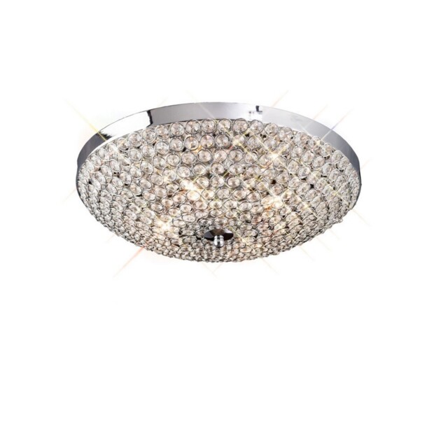 Ava Flush Ceiling 4 Light Polished Chrome, Crystal - image 1