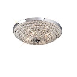 Ava Flush Ceiling 4 Light Polished Chrome, Crystal - thumbnail 1