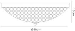 Ava Flush Ceiling 4 Light Polished Chrome, Crystal - thumbnail 3