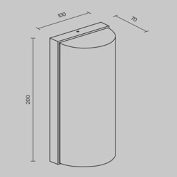 Badd Rounded Outdoor Flush Wall Lamp Graphite 3000K 700lm IP54 - thumbnail 3