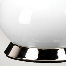 Milo Table Lamp with Round Shade, Polished Nickel, White, Pink - thumbnail 5