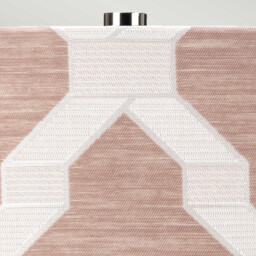 Milo Table Lamp with Round Shade, Polished Nickel, White, Pink - thumbnail 2
