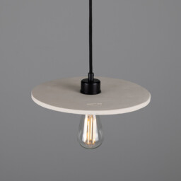 Bog Oak Pendant, Matte White Striped, Matte Black - thumbnail 3