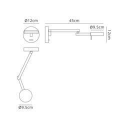 Newburgh Adjustable Swing Arm Wall Lamp ,  Reader, 1 x 8W LED, 3000K, Satin Nickel - thumbnail 2