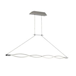 Sahara Ceiling Pendant 36W LED 3000K, 2520lm, Dimmable Silver, Frosted Acrylic, Polished Chrome