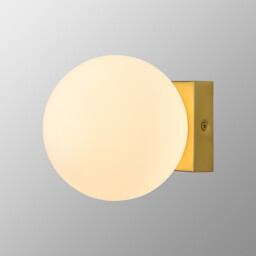 Puebla Ceiling/Wall Light, 6W Globe LED, 3000K, 420lm, Satin Gold, 3yrs Warranty - thumbnail 2