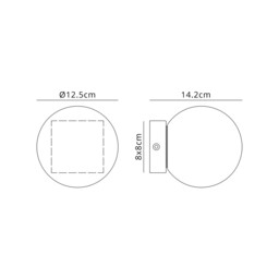 Puebla Ceiling/Wall Light, 6W Globe LED, 3000K, 420lm, Satin Gold, 3yrs Warranty - thumbnail 3