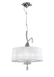 Louise M5324 Habana White Square Shade 240mm, Suitable for Table Lamps - thumbnail 1