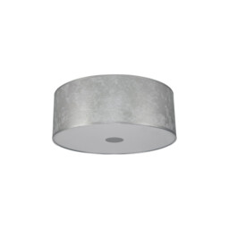 Baymont White 5 Light E27 Universal Flush Ceiling Fixture With 60cm x 22cm Silver Leaf With White Lining Shade - thumbnail 5