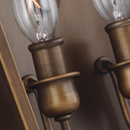 Yarmouth 2 Light Wall Light, Painted Aged Brass - thumbnail 5
