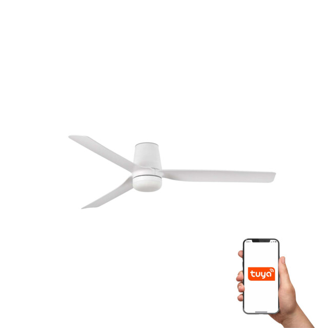 Mini Punt Tub 90cm Smart LED Ceiling Fan White - image 1