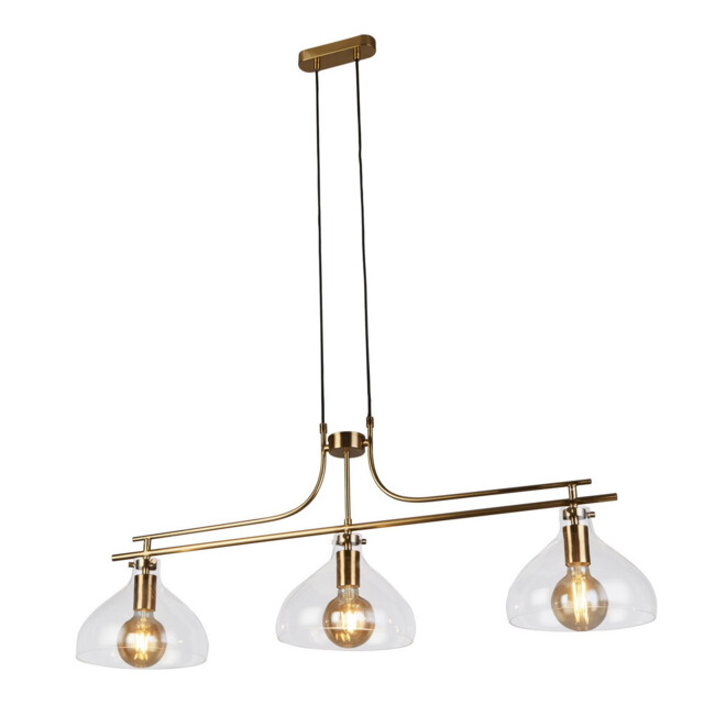 Margarita 3 Light Bar Pendant Brass, Glass - image 1