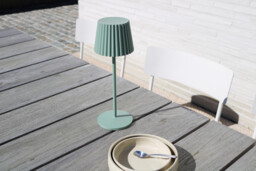 Justine Cottage Rechargeable Table lamp Outdoor - Battery - LED Dim. - 1x2W 2700K - IP54 - With wireless charging pad - Green - thumbnail 5