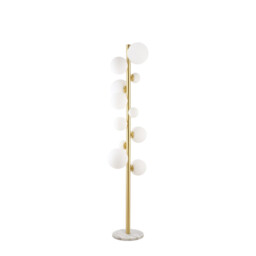 Marshall Floor Lamp, 11 Light G9, Satin Gold, Opal Glass - thumbnail 5
