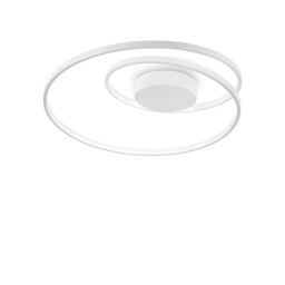 Oz LED Decorative Swirl Integrated LED Semi Flush Light White, 3000K