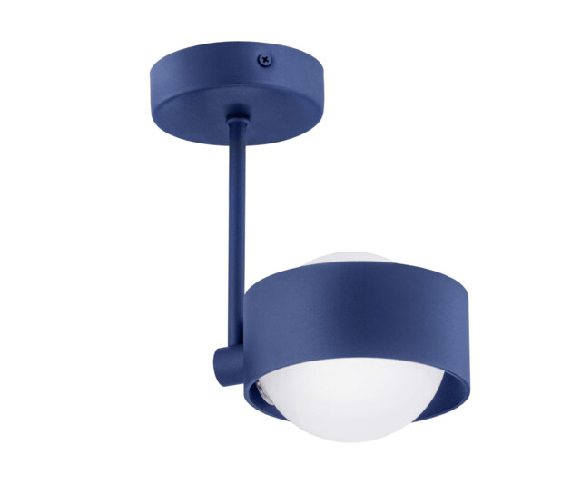 Massimo Plus Outdoor Globe Ceiling Light Opal Matt, Navy Blue Structure IP44 - image 1