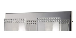 Charis Flush Wall Lamp Switched 2 Light Polished Chrome, Glass, Crystal - thumbnail 5