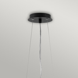 Zuma 6 Light Pendant, Satin Black, Silver, E27 - thumbnail 3