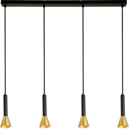 Signal 4 Light Bar Pendant Black, Gold Metal - thumbnail 3