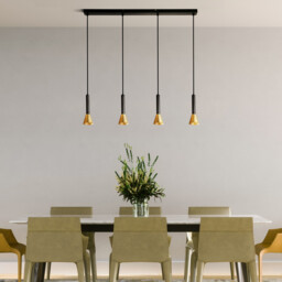 Signal 4 Light Bar Pendant Black, Gold Metal - thumbnail 2