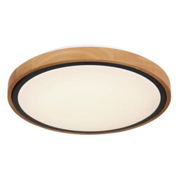 Bruno 31cm Outdoor Decorative Flush Matt Black LED 3000-6000K - thumbnail 1