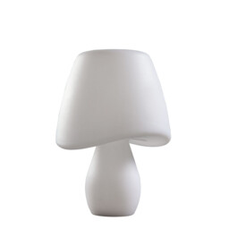 Cool Table Lamp 2 Light E27 In Line Switch Indoor, Opal White