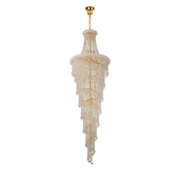Alexandra Pendant 7 Layer Spiral 63 Light E14 Gold/Crystal Item Weight: 66.4kg - thumbnail 3