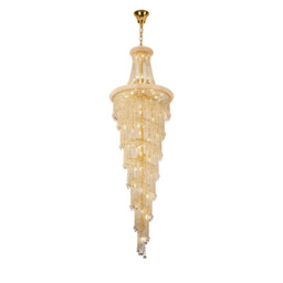 Alexandra Pendant 7 Layer Spiral 63 Light E14 Gold/Crystal Item Weight: 66.4kg - thumbnail 1