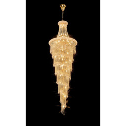 Alexandra Pendant 7 Layer Spiral 63 Light E14 Gold/Crystal Item Weight: 66.4kg - thumbnail 2